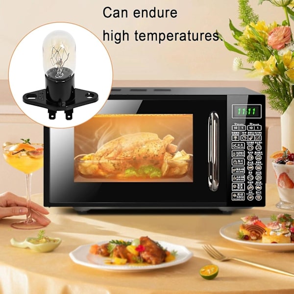 Yleismallinen mikroaaltouunin lamppu T170 Z187 -kanta, 20W 250V yhteensopiva mikroaaltouunin lamppu