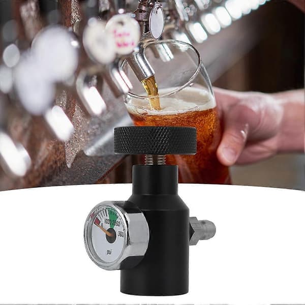CO2 Cylinder Genopfyldningsadapter Stik Regulator Tilbehør til Soda Stream 0-3000psi