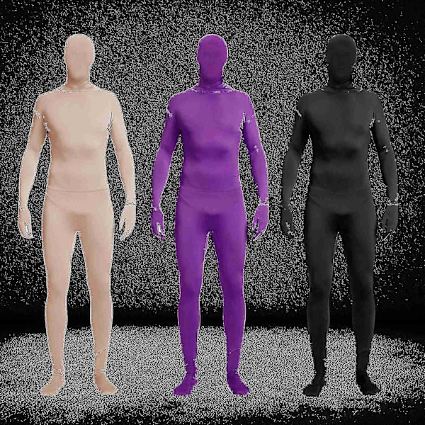 Helkroppsdräkt Unisex Spandex Stretch Vuxen Kostym Zentai Osynlig Man Kroppsdräkt Hk White 150CM