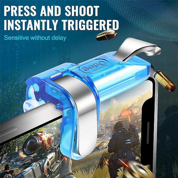 Mini Gaming Trigger til PUBG Gamepad Mobil Kontrol L1 R1 Shooter Pubg Spil Fire Knapper L1 R1 til Android Ios Joystick blue