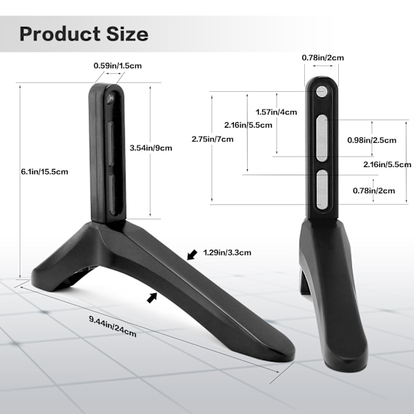 Universal TV-bordbase, bordstativ, TV-ben til LG-TV'er med skruer