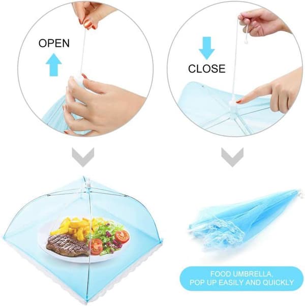 Vikbart matskydd - RYTTGOP - 4-pack - Flugtätt - Nät - 43,2 cm