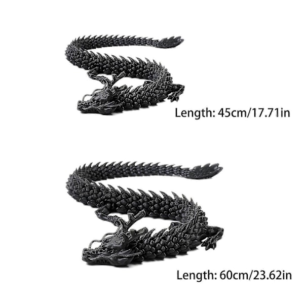 Halv Pris 3D-Printet Drage Artikulerende Fidget Leke Drage Dekompresjonsleke For Gutter Skrivebordsornament Ny L 60cm