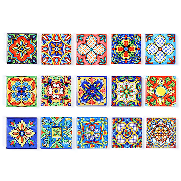 Square soft magnetic ceramic fridge magnets 15 different styles