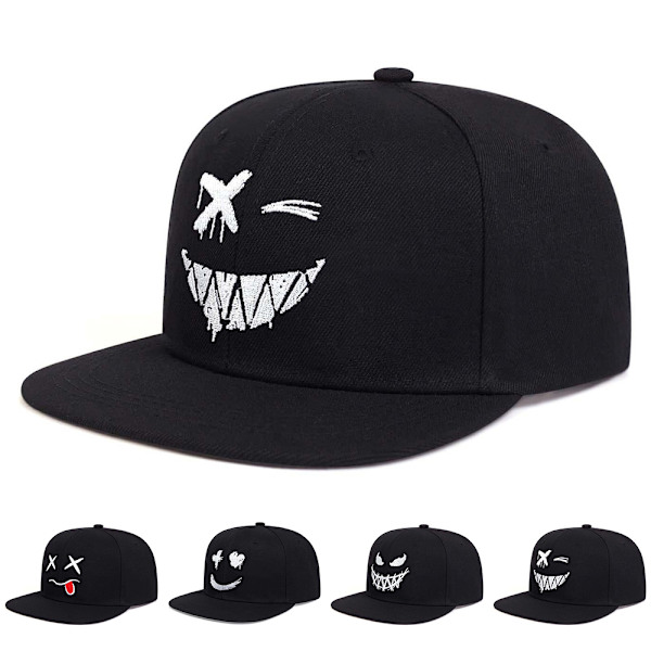Sjov Smile Mænds Baseball Cap Snapback Justerbar Hip Hop Flat Screen Solskærm B