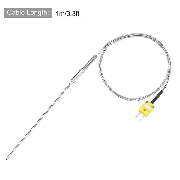 [KK] Meter Temperatursensorprobe -50 til 1100°C, 1m ledning 3,2x150mm