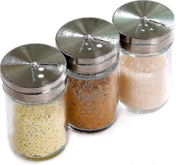 4 krydderglass/krydderbeholdere