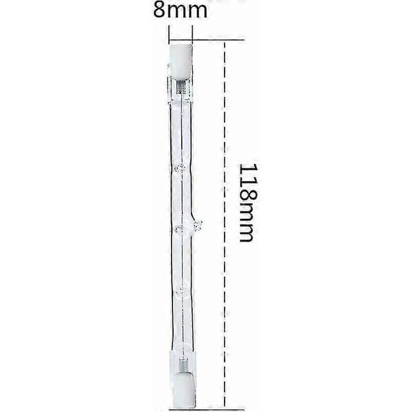 160W R7s Halogenpære, 118mm Lengde, Egnet for Diverse