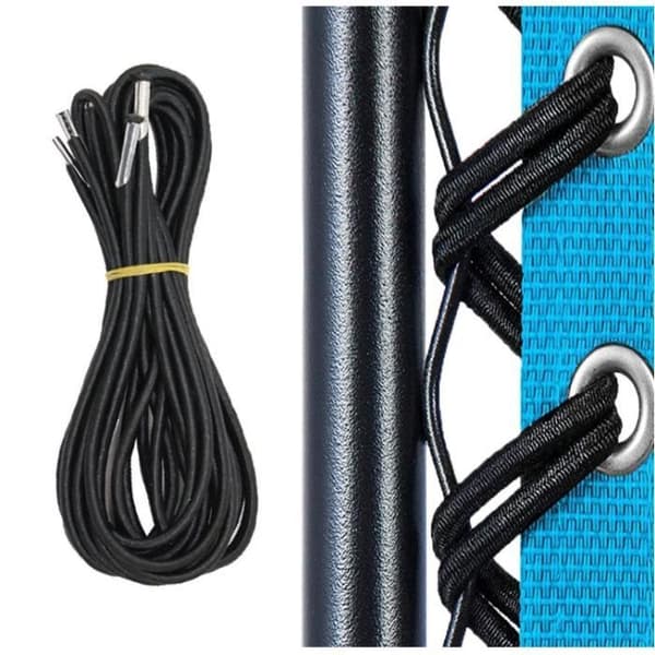 Erstatningssnor - Universal - 4 elastiske snorer - Hvit Oxford - 2m og 1.35m