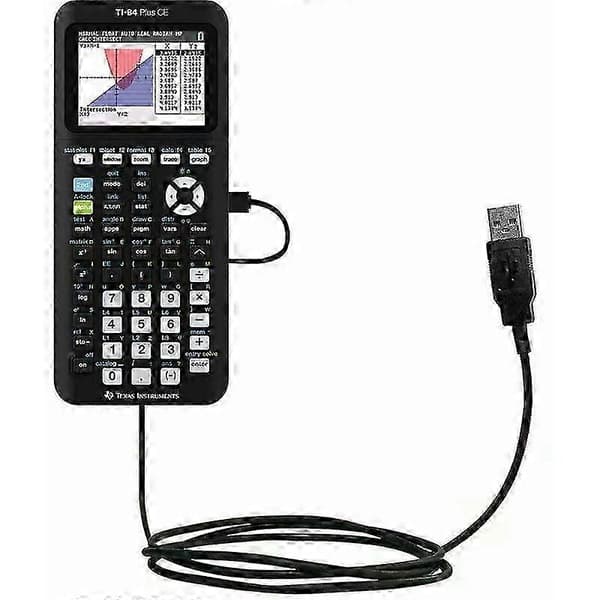 2 stk. USB PC-opladerkabel Strømkabel til Texas Instruments TI-84 Plus CE, TI-84 Plus C Silver Edition, TI 89 Titanium, TI Nspire CX/TI Ns 5 5