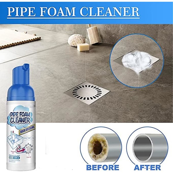 Drain Pipe Foam Cleaner, Pipe Dredge Deodorant Clog Remover 3Pcs