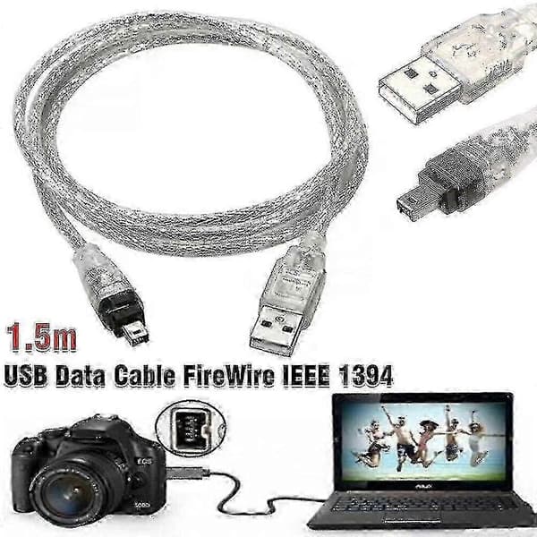Mini DV til PC-kabel - USB-dataoverføring Firewire IEEE 13994-kabel for HDV-videokamera