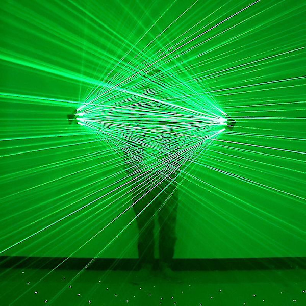 Gröna Laserhandskar, LED Scenföreställningsrekvisita Left 1