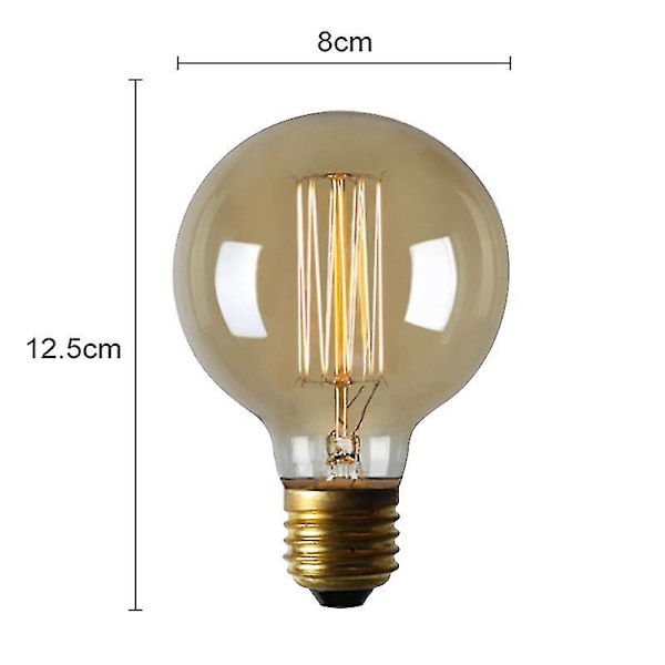 Edison Pære E27 40w 220v Retro Vintage Edison Pære Lyspærer Vintage Edison Lampe Retro Lys 4 stk 4PCS G80 L