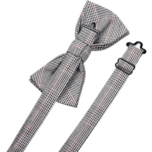 Miesten puuvillainen solmio 12 x 6 cm Tweed-look, säädettävissä ja käyttövalmis color 1