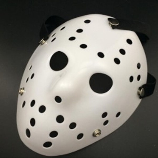 Halloween-fest Jason Voorhees malet hockeymaske All White