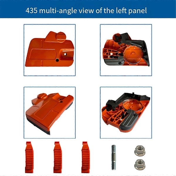 För 435 Styrskydd Set 536329204 Kompatibel med 435 435E 440 Vänster Sidoplåt orangered