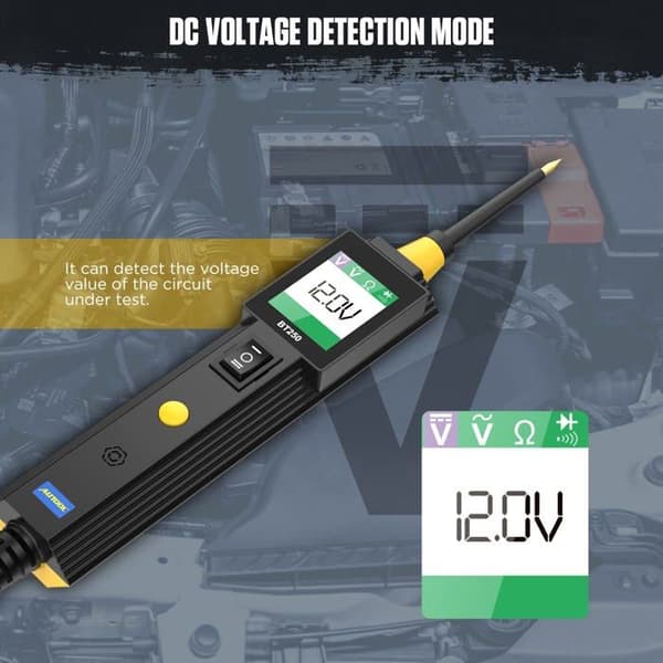 BT250 Power Probe Kit for 6-30V Car Circuit Tester, Electrical Diagnostic Tool with 1.5m Cable