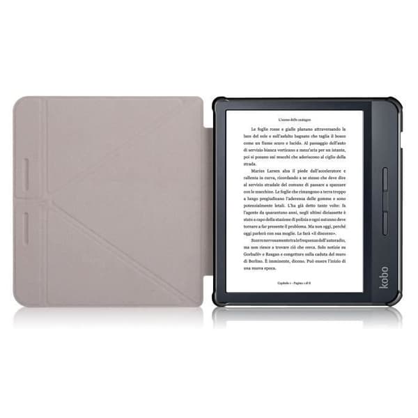 e-Readerfodral - HOOXSPEED - KOBO Libra H2O - 7.0\" fodral - PU-läder - Vikbart stativ