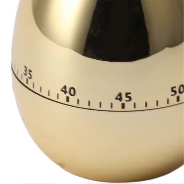 60 Minutter Egg Modell Mekanisk Timer Kokealarm Klokke Manuell Timer for Kjøkken Gull
