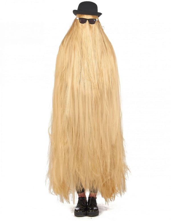 Ekstra lang blond voksenparyk Unique size
