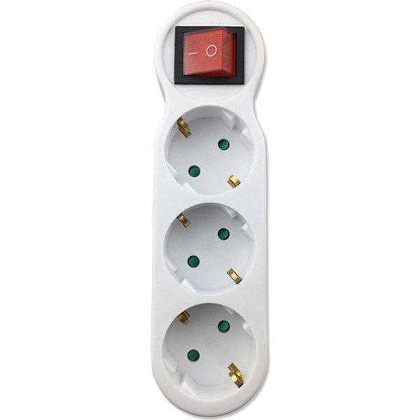 [KK] 3-way socket adapter with switch, 3-way round multi-socket multi-socket compatible splitter