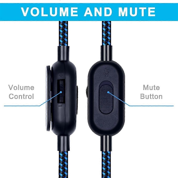 Høykvalitets OFC Flettet Kabel for Astro A10 A40 Gaming Headset med Mute-knapp Black