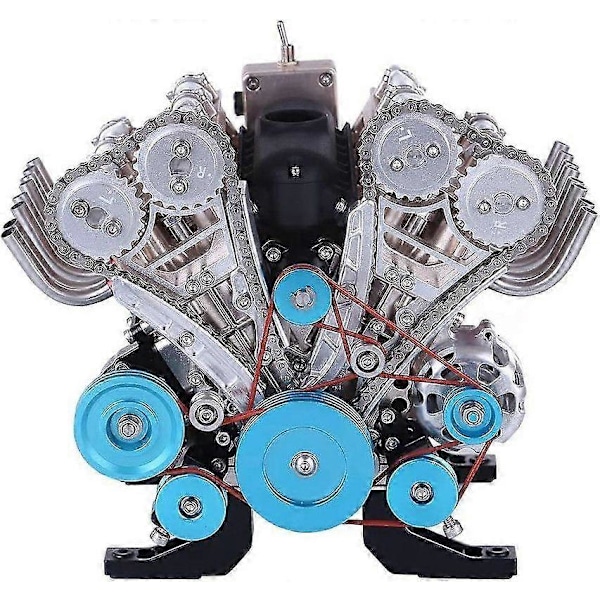 Metall Förbränningsmotor Byggsats, 1:3 V8 8 Cylinder Bilmotor Modellbygge Kompatibel med Teknikentusiaster från Tonåringar