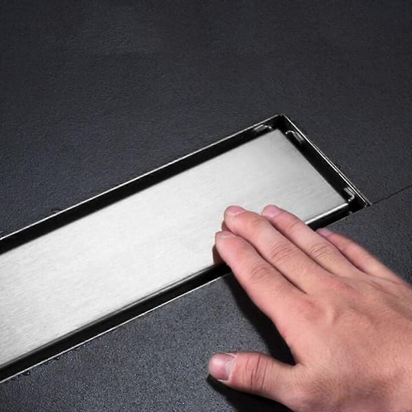 Duschbrunn rektangulär 304 rostfritt stål, 10x20 cm för badrum