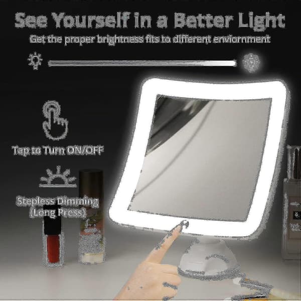 [KK] 20x Magnifying Mirror with LED Light, Upgraded Illuminated Makeup Mirror with Magnification