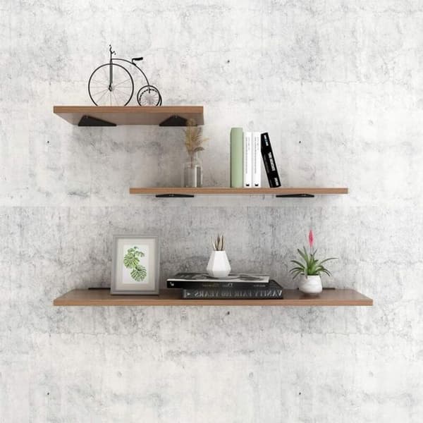 Uppsättning av 2 svarta triangulära metallfästen 28×17cm, diskret multifunktionsfäste