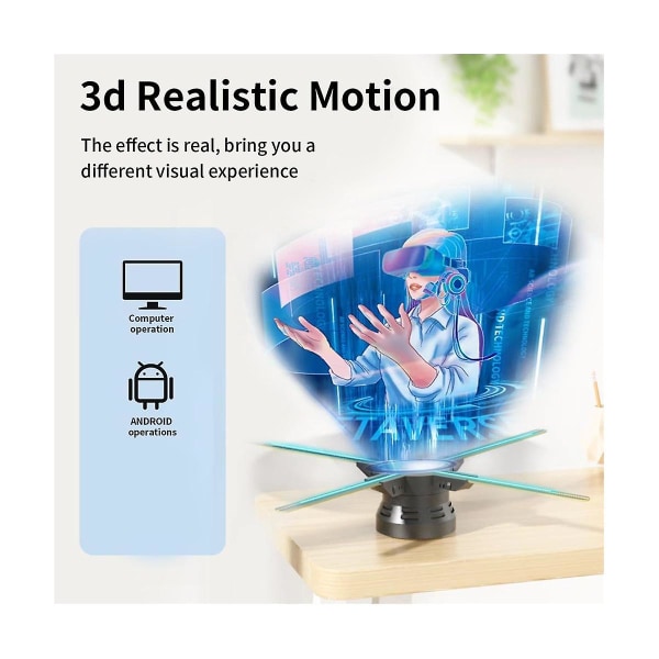 3d Led Holographic Projector Reklamfläkt Wifi 720 Led App Holographic Hologram Commercial Light