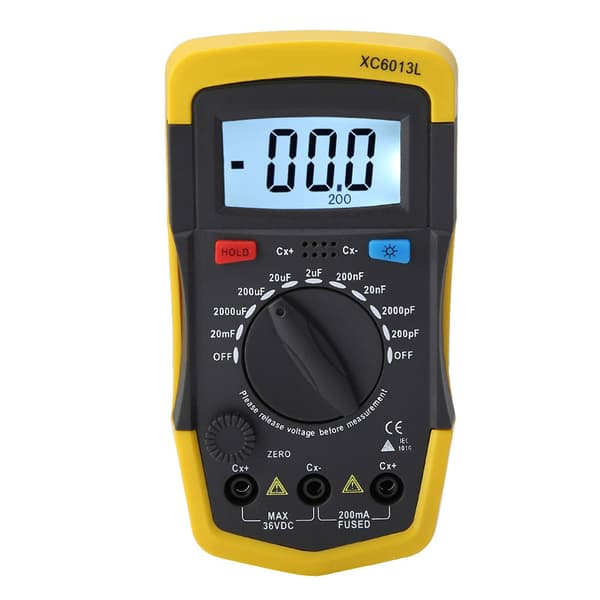LCD digital kapasitansmåler kondensatortester mF uF kretsmåler