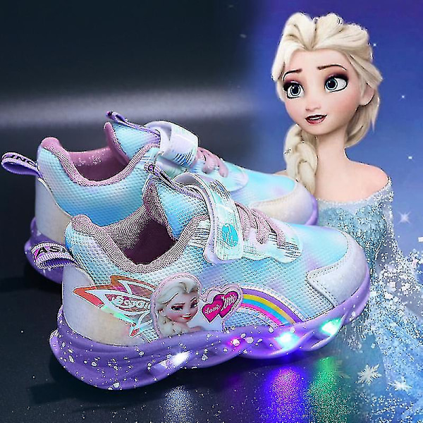 Børne LED Lysende Sko Sneakers Blinkende Børn Piger Lysende Træningssko Størrelse 34