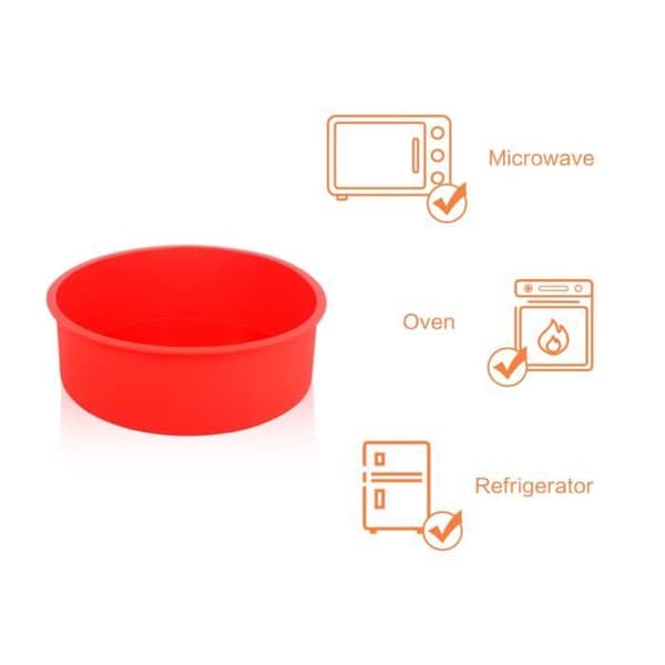 3 STK Rund Silikon Kakeform 16,5 cm, Lagkakeform, Rund Non-Stick Silikon Bakeform - fy