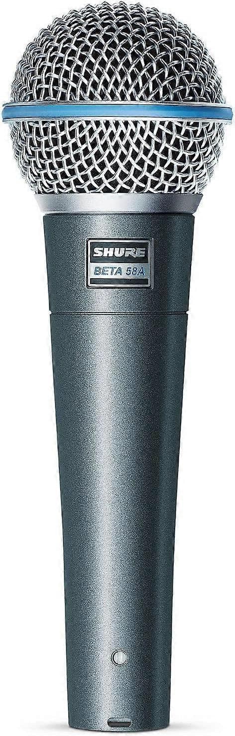 Shure Beta 58A Dynamisk Vokalmikrofon, Professionel Scenemikrofon til Liveoptrædener