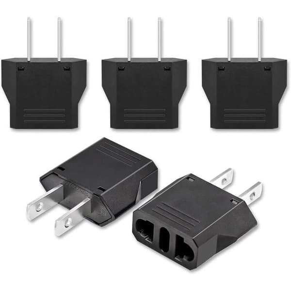 5x reiseadapter, Frankrike til USA pluggadapter, USA adapter, Canada pluggadapter, adapter