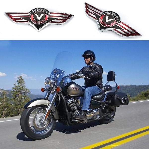 Motorcykeldekaler Bränslegastank Emblem Emblem Dekal Dekorationsdekal för Kawasaki Vulcan Classic Motorcykeltillbehör