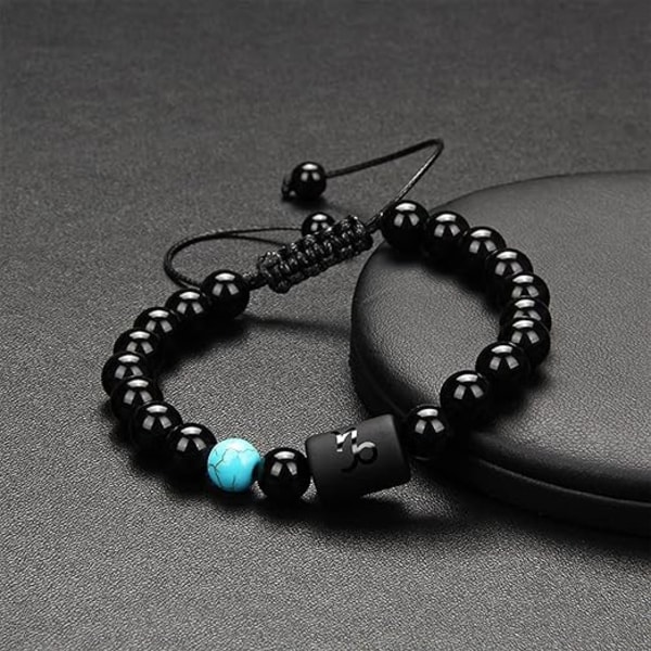 Armbånd, Naturlig Helbredende Sort Obsidian Armbånd til Mænd og Kvinder