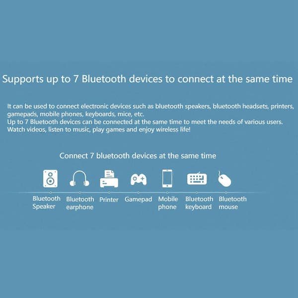 USB WiFi Bluetooth-adapter, Bluetooth 4.2 150 Mbps Wifi Dongle Nettverkskort, Wifi Bluetooth-mottaker Black