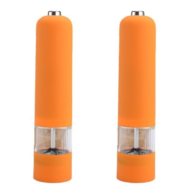 IG Electric sea salt and pepper mill and shaker set, battery operated 2 pcs orange