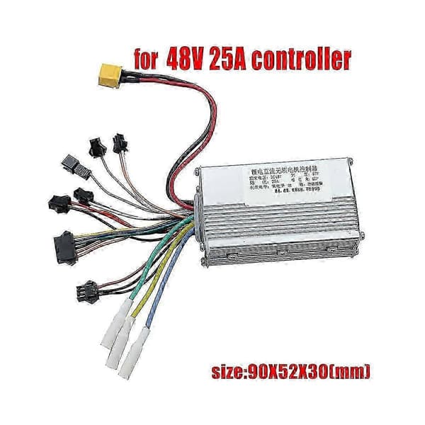 JP 48V 25A Borstlös Motorstyrenhet Utan Hall för Elektriska System Silver