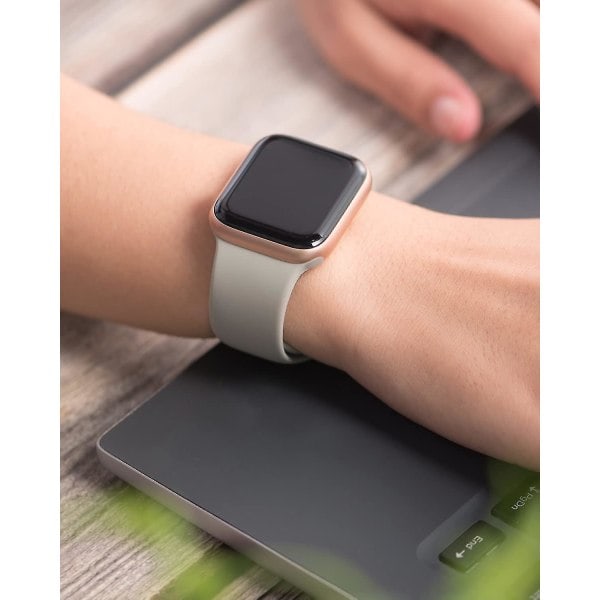 SQBB [14-pak] Urrem Kompatibel med Apple Watch Rem 40mm 38mm 41mm Series 7/6/5/4 Kvinder Mænd Blød Silikone Sportsrem til I