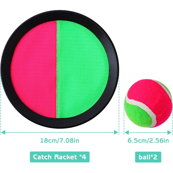Ranta-melontapalloset, Pallojen heitto- ja pyydystyspeli, 4 Melontapalloa ja 2 Palloa, Lasten Heitto- ja Pyydystyspallolelusetti Ulkoilmaan, Puutarhaan, Pihalle, Uima-altaalle, Rannalle