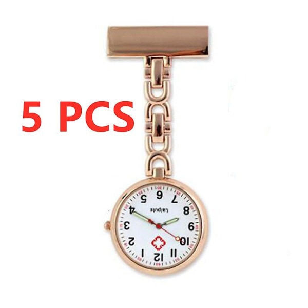 1/5 st Bärbar självlysande watch metall omvårdnadshänge Watch sjuksköterska watch hög kvalitet A02  5 PCS