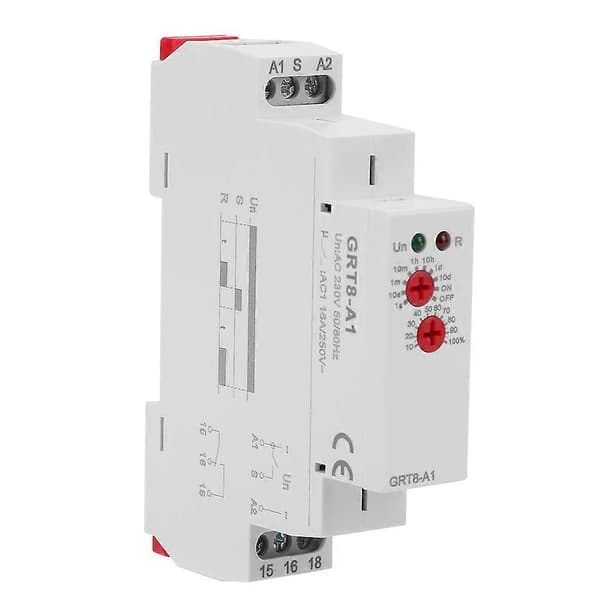 GRT8?A1 Mini Power On Delay Time Relay DIN-skinne montering AC 220V