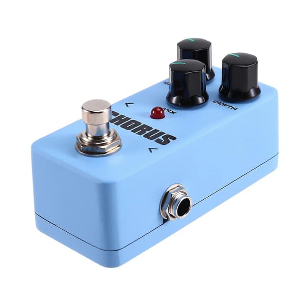 CHORUS Elgitarr Effektpedal FCH-2 Bärbar True Bypass Gitarr Effektor 3 Kontrollrattar Mini Gitarr Effektor Blue