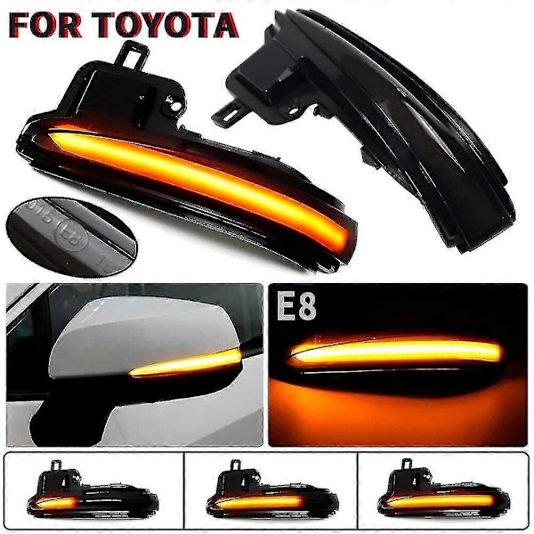 Dynamisk blinklys for Toyota Rav4 Xa50 2019 2020 2021 sidespeilmarkørlys sekvensiell indikatorlampe Crystal