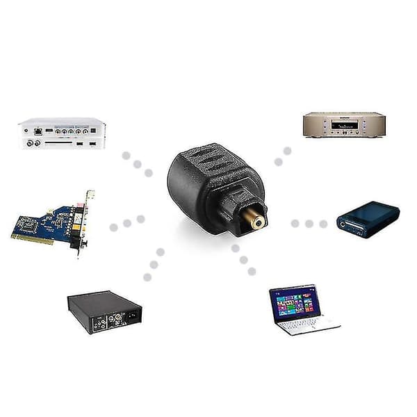 Optisk 3,5 mm hun Mini Jack-plugg til digital Toslink hann-lydadapter