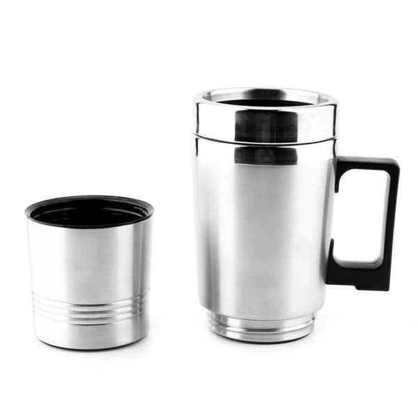 12V elektrisk bilkjele i rustfritt stål 350ML + 150ML - Grå - 60 Watt